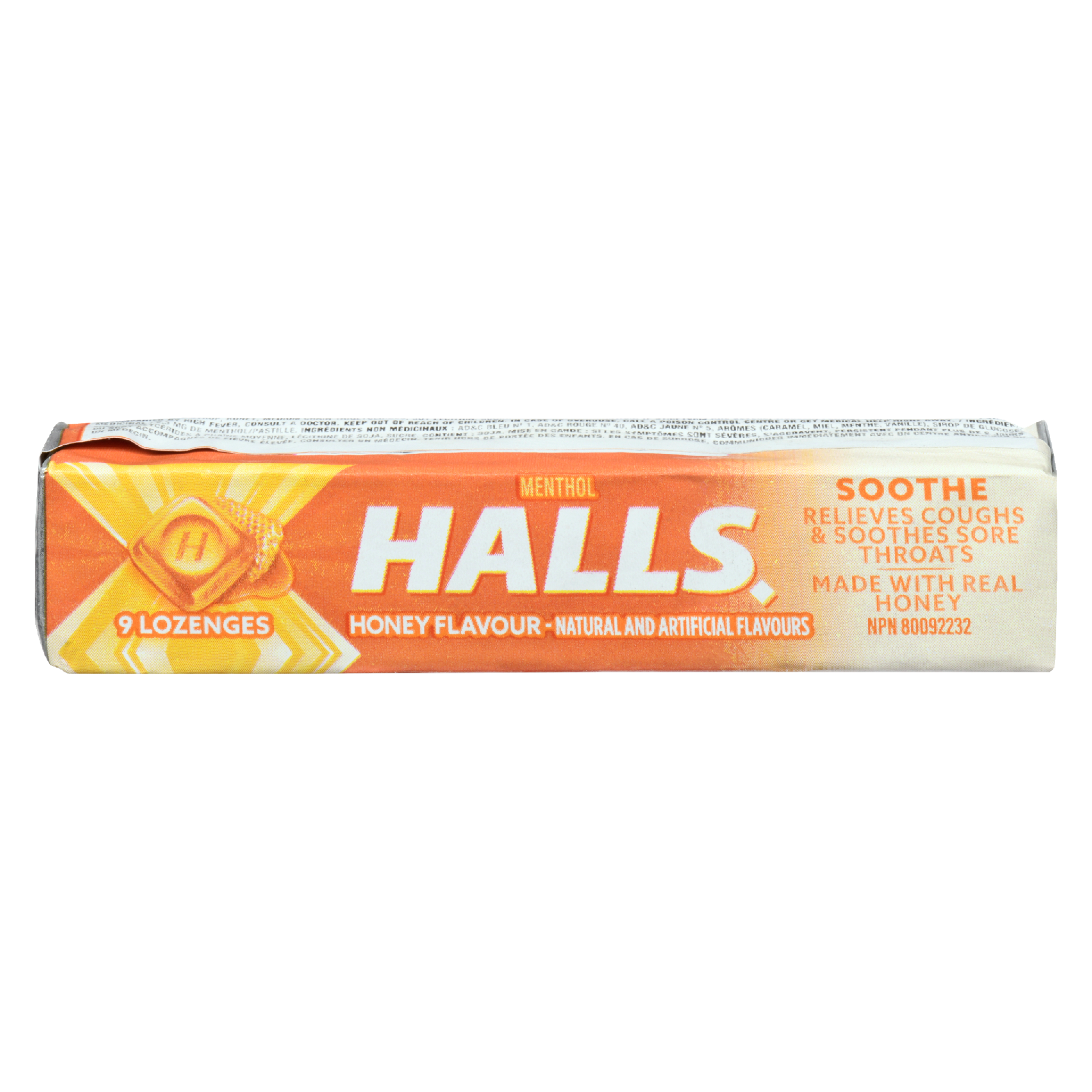 Halls Soothe Menthol Honey Flavour 9 Lozenges