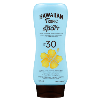 Hawaiian Tropic Island Sport Sweat Resistant Sunscreen Lotion SPF 30 240 ml