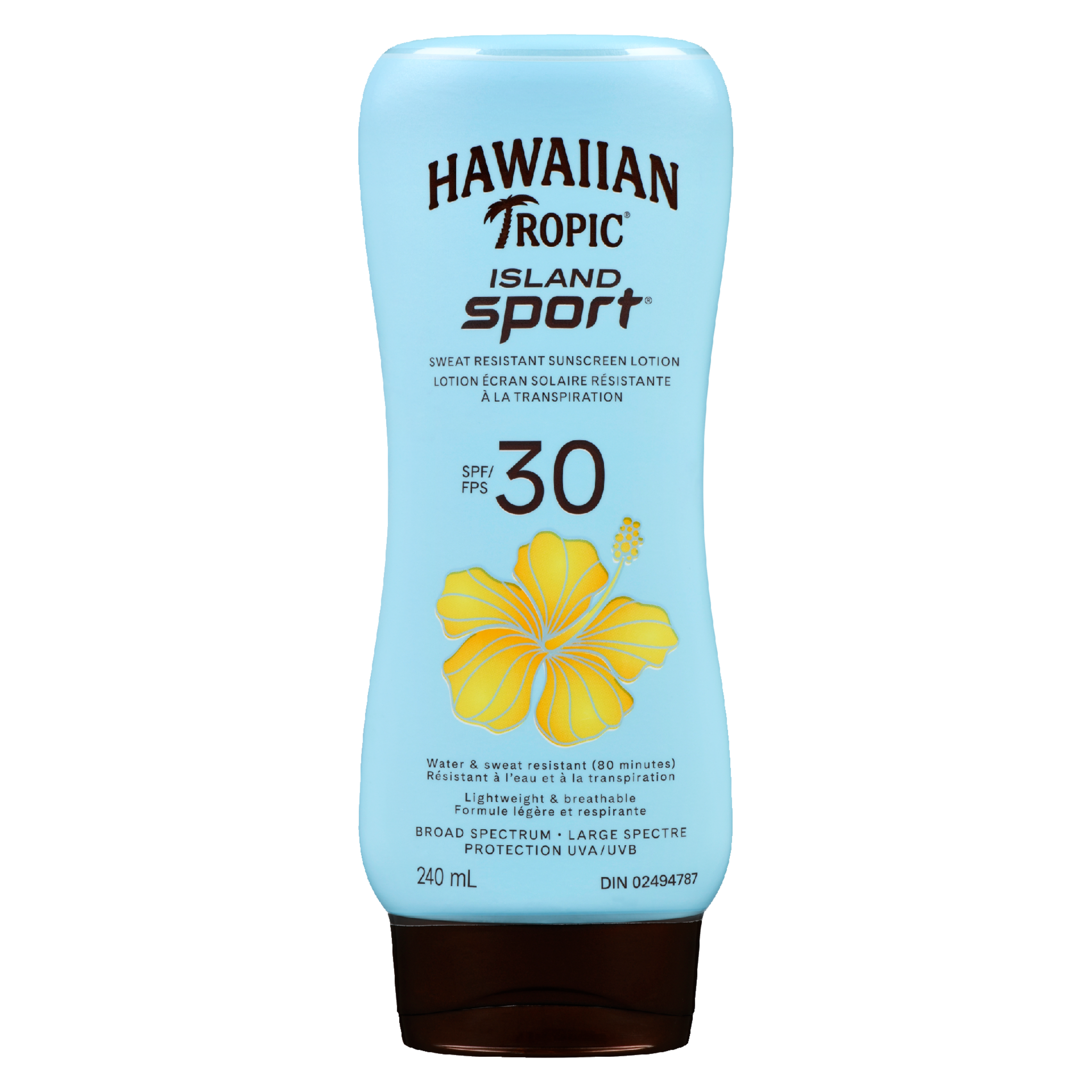 Hawaiian Tropic Island Sport Sweat Resistant Sunscreen Lotion SPF 30 240 ml