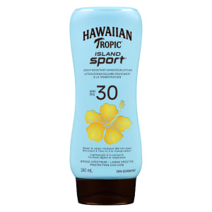 Hawaiian Tropic Island Sport Sweat Resistant Sunscreen Lotion SPF 30 240 ml