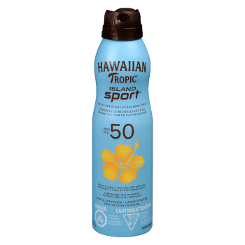 Hawaiian Tropic Island Sport Sweat Resistant Sunscreen Spray SPF 50 170 g