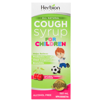 Herbion Naturals Cough Syrup for Children Natural Cherry Flavour 150 ml