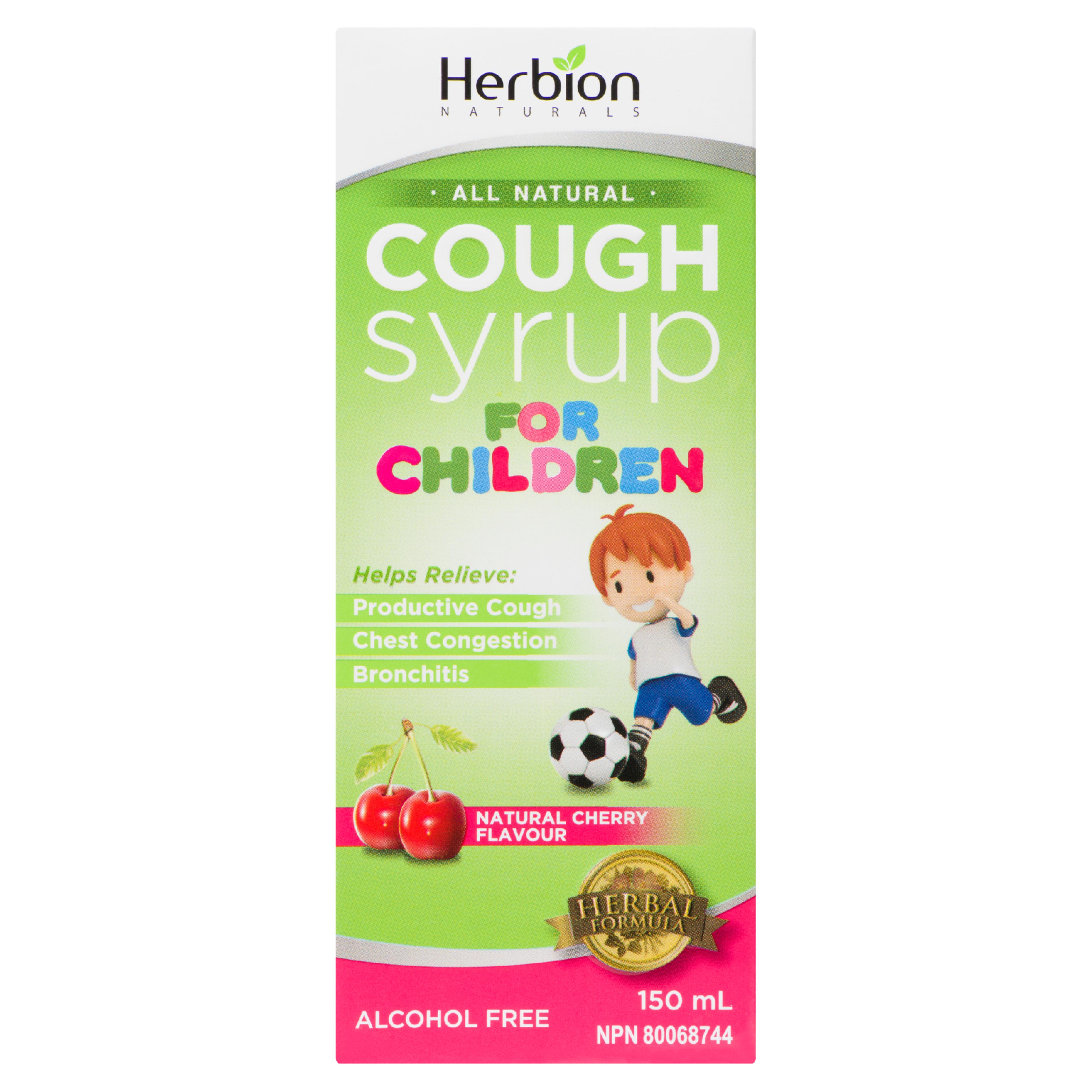 Herbion Naturals Cough Syrup for Children Natural Cherry Flavour 150 ml