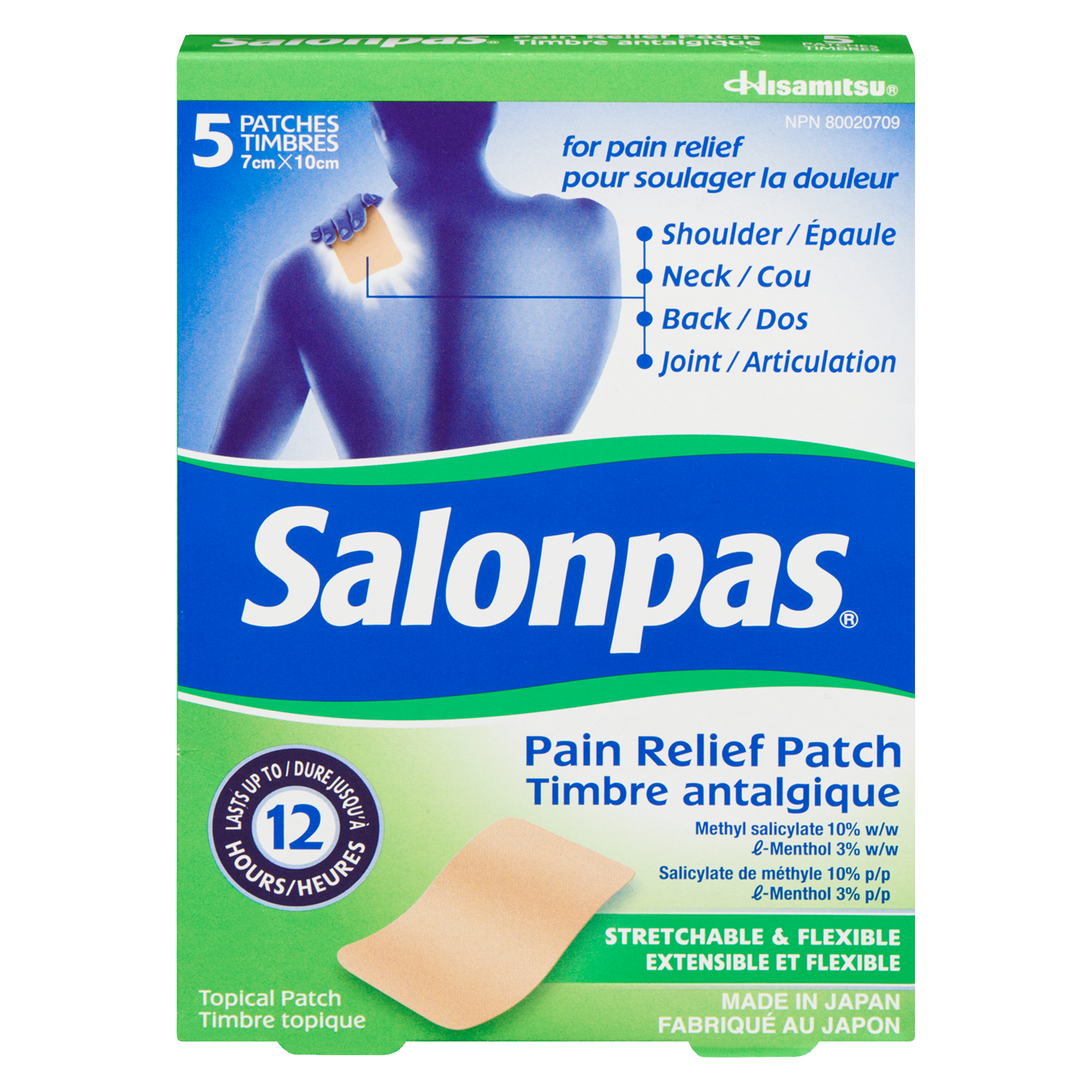 Hisamitsu Salonpas Pain Relief Patch Minty Scent 5 Patches