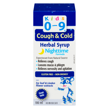 Homeocan Kids 0-9 Herbal Syrup Cough & Cold Nighttime Formula Syrup 100 ml