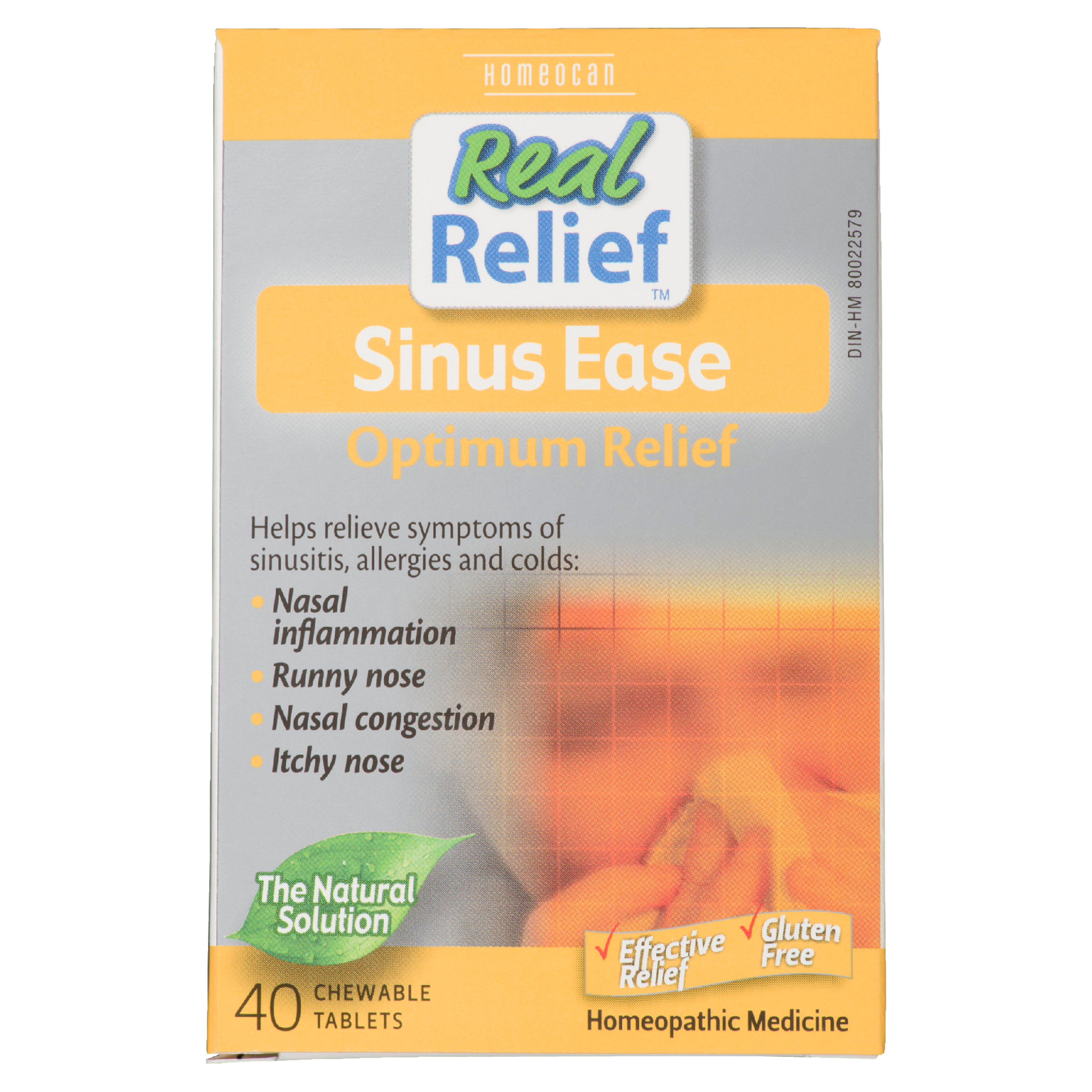 Homeocan Real Relief Homeopathic Medicine Sinus Ease Optimum Relief 40 Chewable Tablets