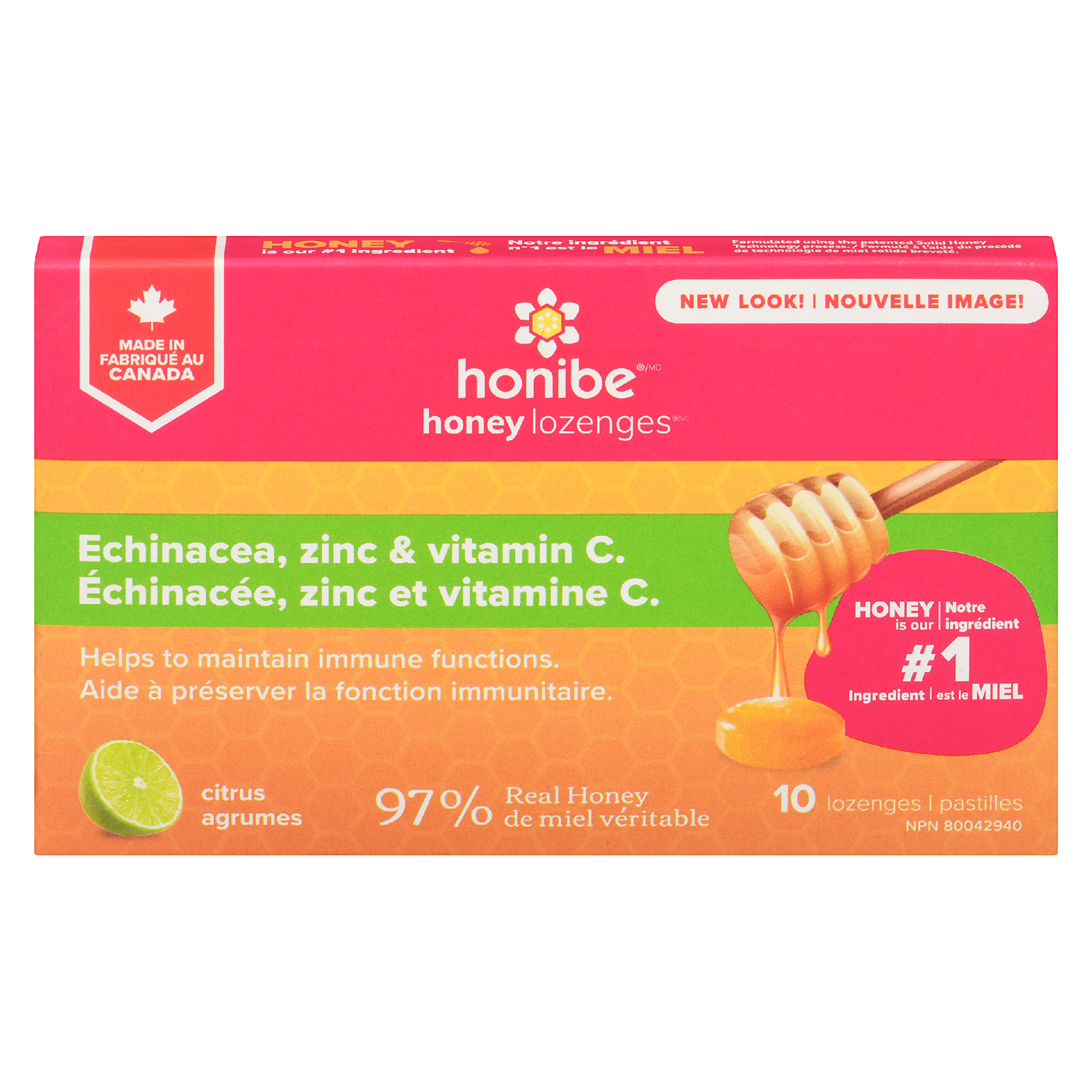 Honibe Honey Lozenges Citrus 10 Lozenges