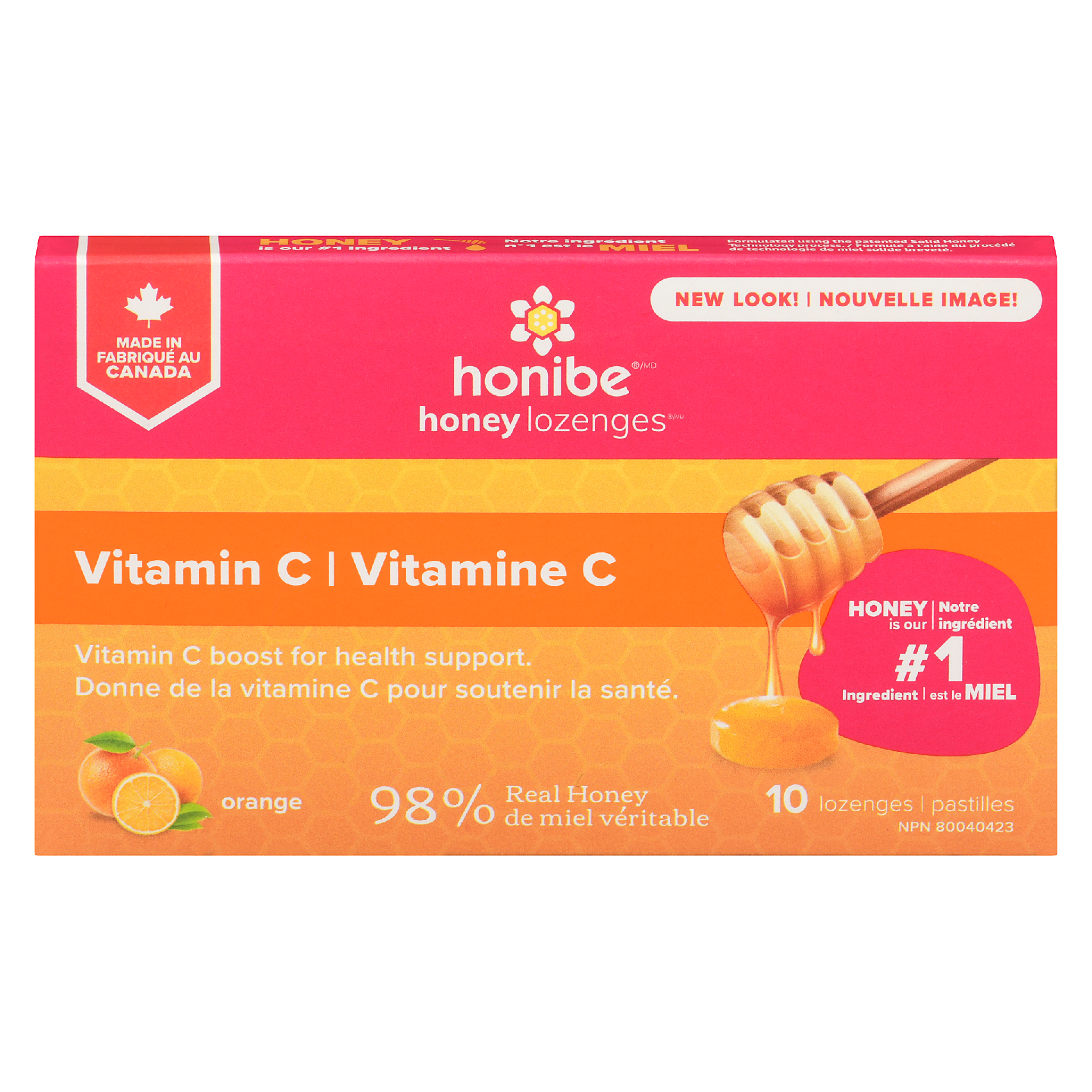 Honibe Honey Lozenges Vitamin C Orange 10 Lozenges