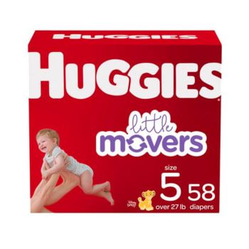 Huggies Little Movers Baby Diapers (Size 5, 58 Count)