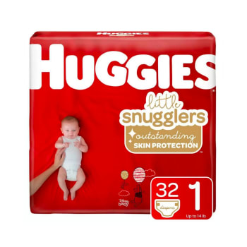 Huggies Little Snugglers Baby Diapers (Size 1, 32 Count)
