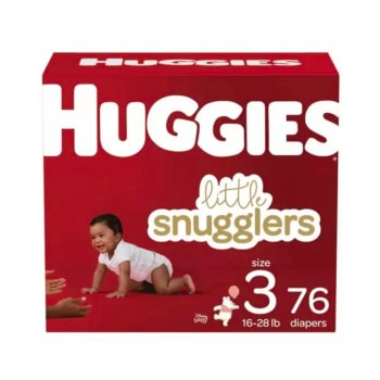 Huggies Little Snugglers Baby Diapers (Size 3, 76 Count)