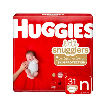 Huggies Little Snugglers Baby Diapers (Size Newborn, 31 Count)