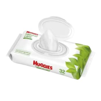 Huggies Natural Care Sensitive Baby Wipes, Unscented (1 Flip-Top Pack, 32 Wipes)