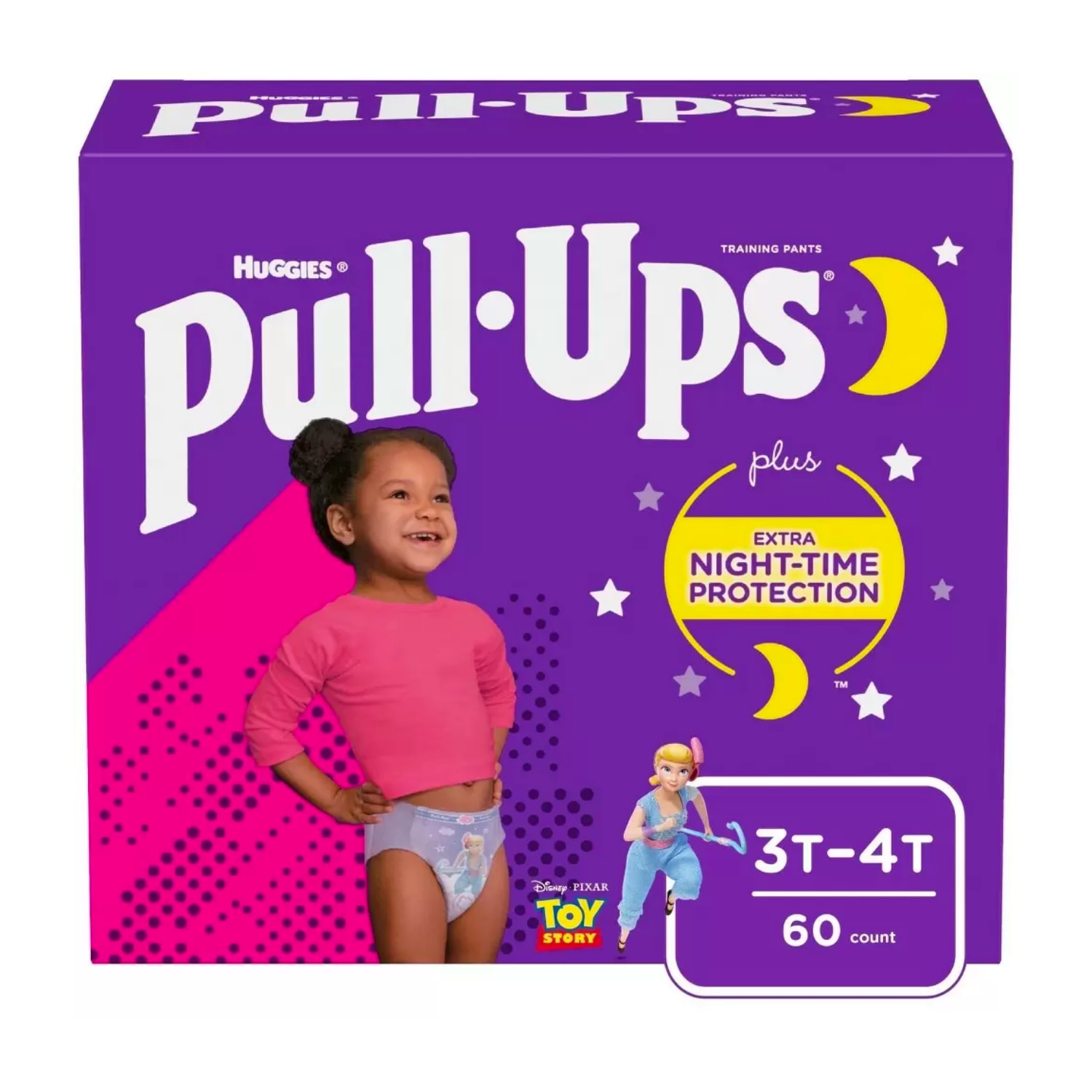 Huggies Pull-Ups Night-Time Training Pants for Girls (Size 3T-4T, 60 -  MedaKi