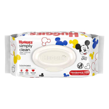 Huggies Simply Clean Fresh Baby Wipes, Unscented (1 Flip-Top Pack, 64 Total Wipes)