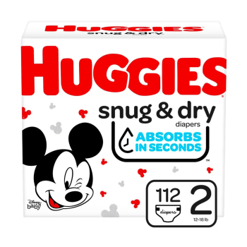 Huggies Snug & Dry Baby Disposable Diapers Super Pack (Size 2, 112 Count)