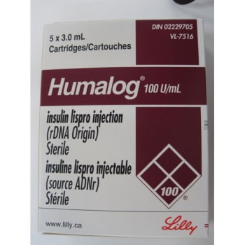 Humalog 5 X 3ml Pen Cartridges 