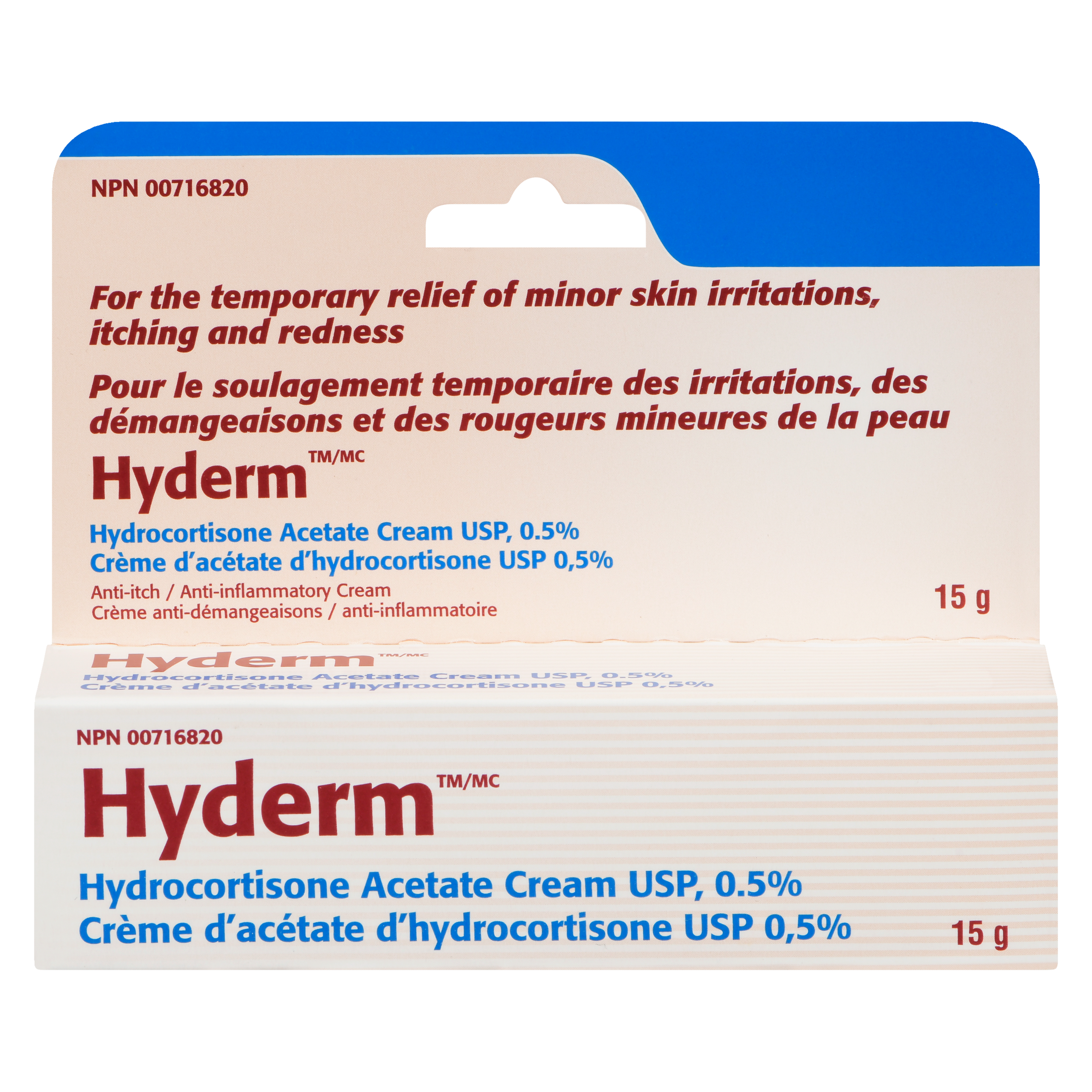 Hyderm Hydrocortisone Acetate Cream USP, 0.5% 15 g