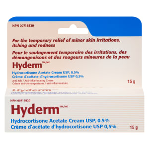 Hyderm Hydrocortisone Acetate Cream USP, 0.5% 15 g
