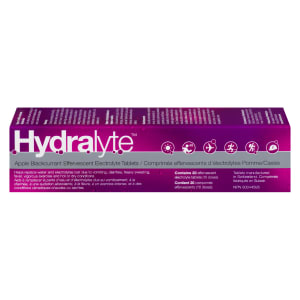 Hydralyte 20 Effervescent Electrolyte Tablets Apple Blackcurrant