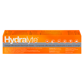 Hydralyte 20 Orange Effervescent Electrolyte Tablets