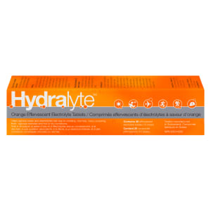 Hydralyte 20 Orange Effervescent Electrolyte Tablets