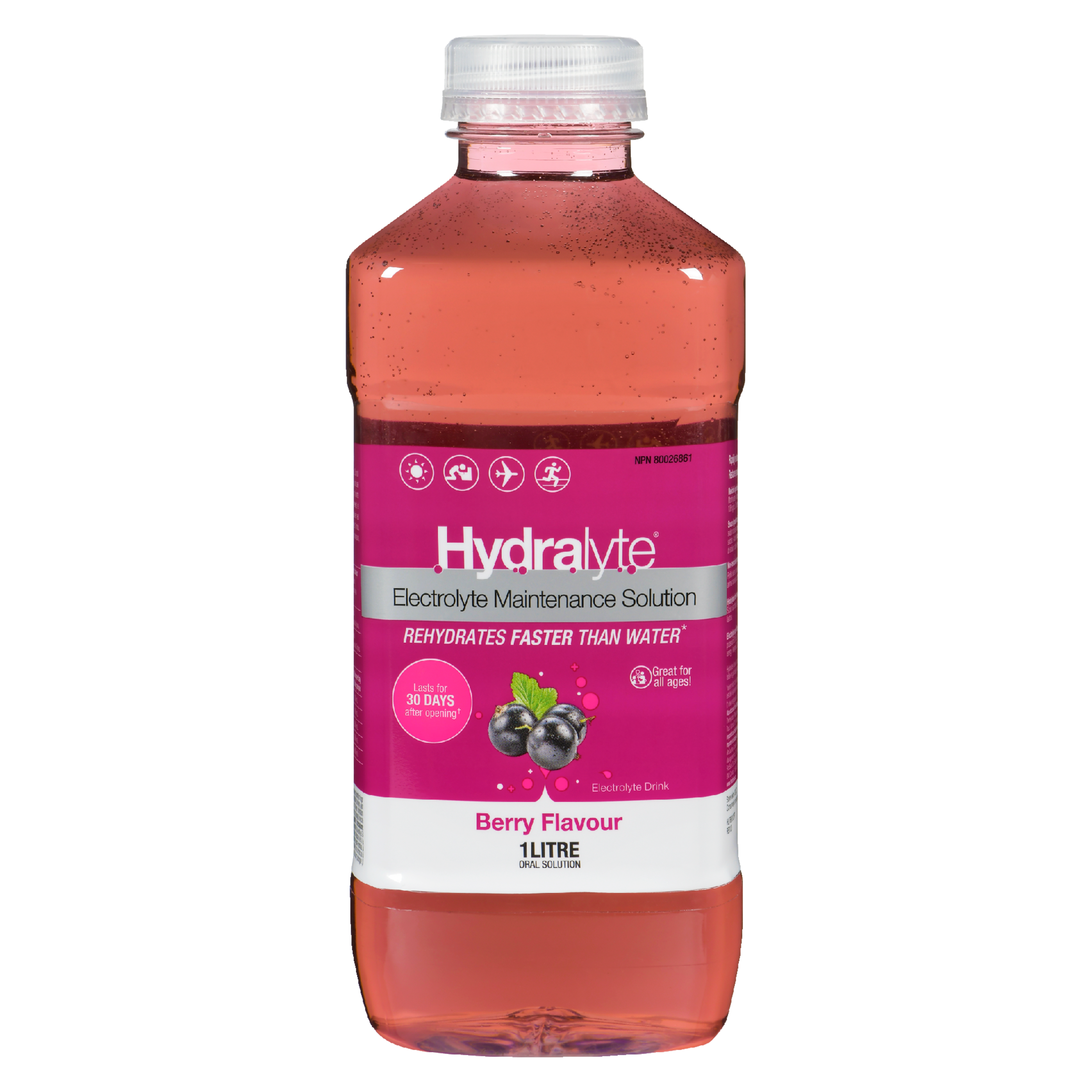 Hydralyte Electrolyte Maintenance Solution Apple Blackcurrant Flavor 1 L