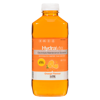 Hydralyte Electrolyte Maintenance Solution Orange Flavor 1 L