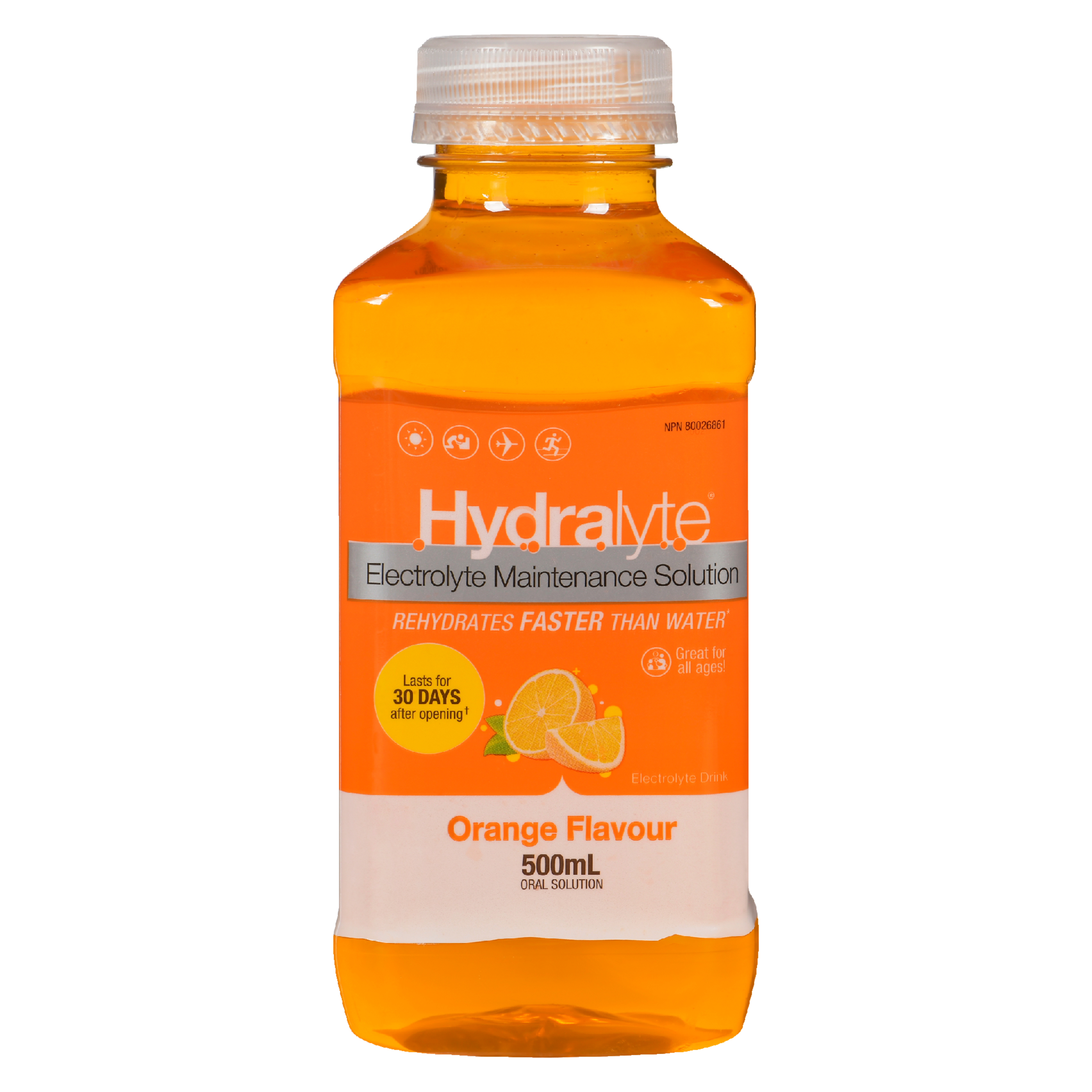 Hydralyte Electrolyte Maintenance Solution Orange Flavour 500 ml