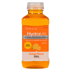 Hydralyte Electrolyte Maintenance Solution Orange Flavour 500 ml