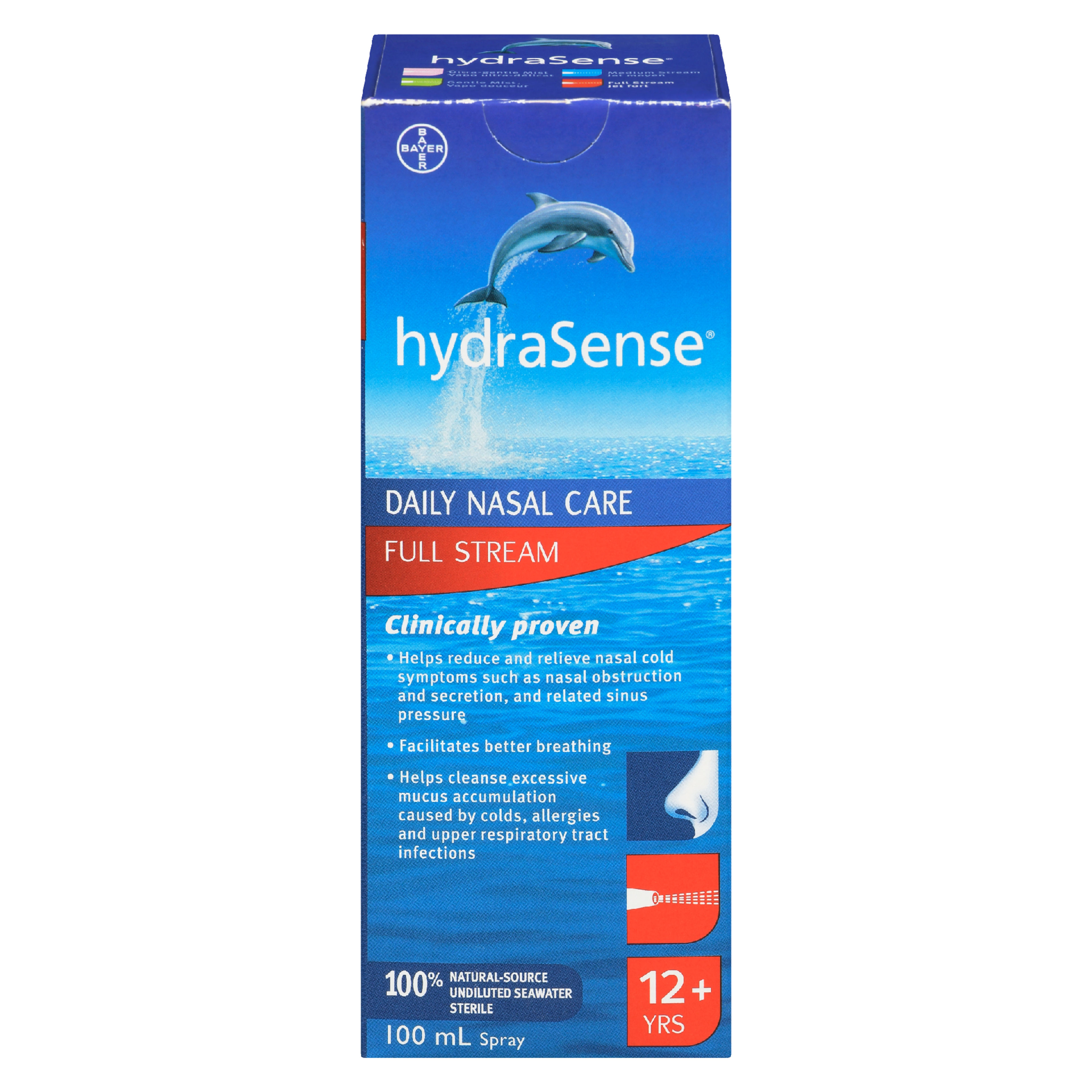 hydraSense Daily Nasal Care Full Stream 12+ Yrs 100 ml