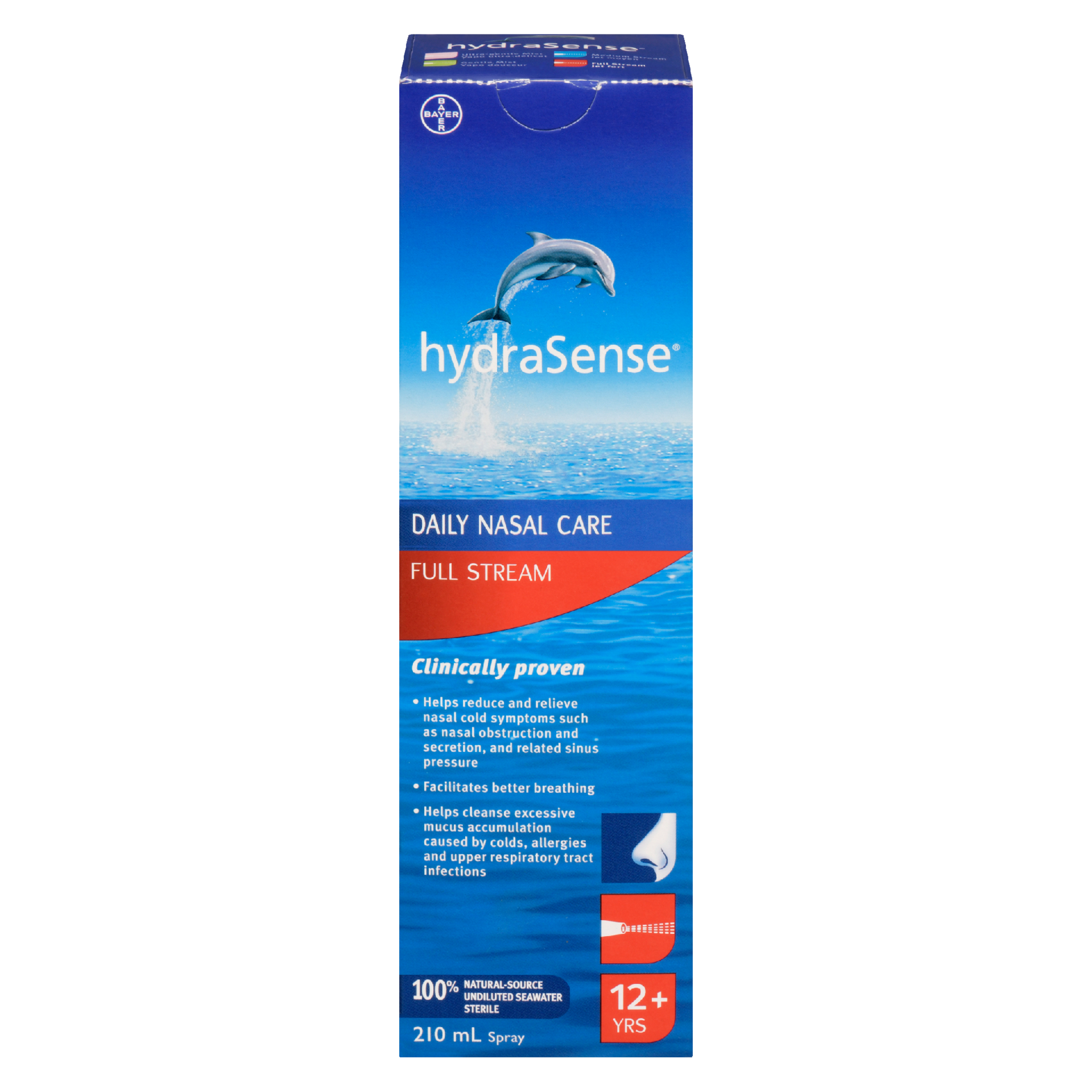 hydraSense Daily Nasal Care Full Stream 12+ Yrs 210 ml