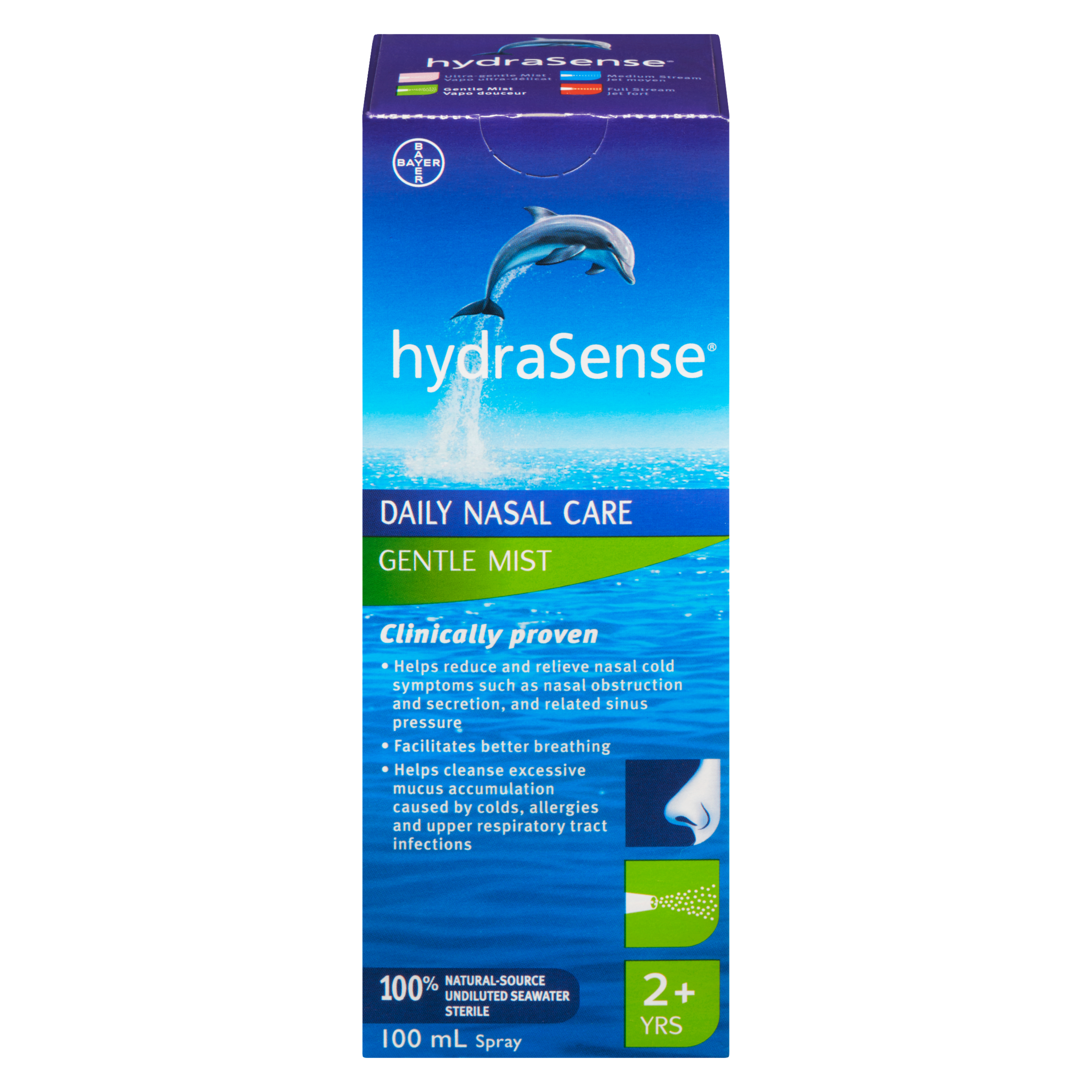 hydraSense Daily Nasal Care Gentle Mist 2+ Yrs 100 ml