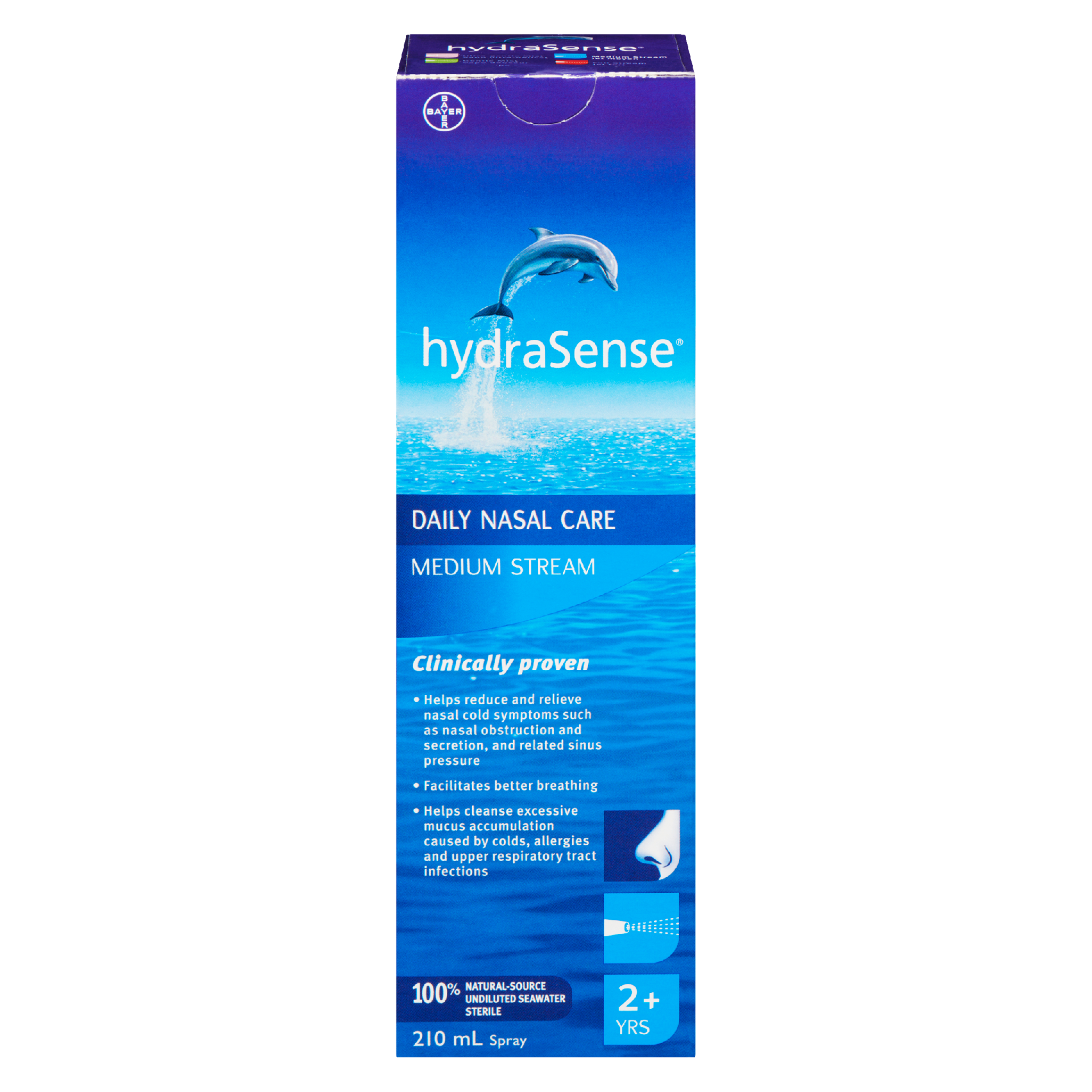 hydraSense Daily Nasal Care Medium Stream 2+ Yrs 210 ml