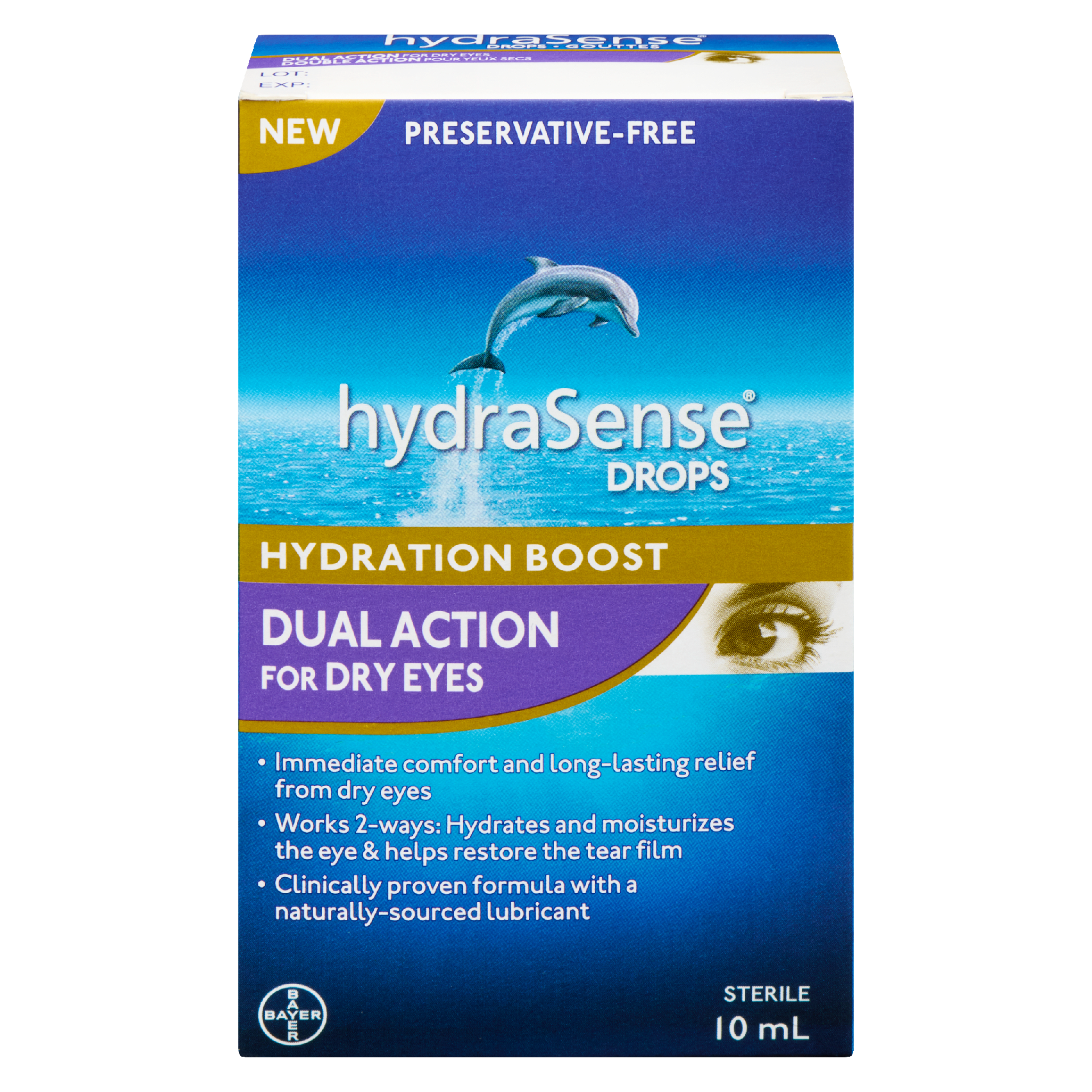 hydraSense Drops Dual Action for Dry Eyes 10 ml