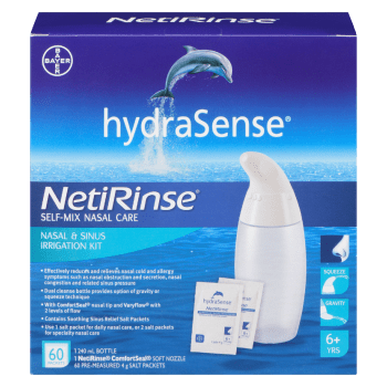 hydraSense NetiRinse Self-Mix Nasal Care Nasal & Sinus Irrigation Kit 6+ Yrs