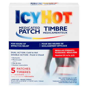 Icy Hot Medicated Patch Regular Strength Large Size 5 Patches