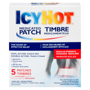 Icy Hot Medicated Patch Regular Strength Large Size 5 Patches
