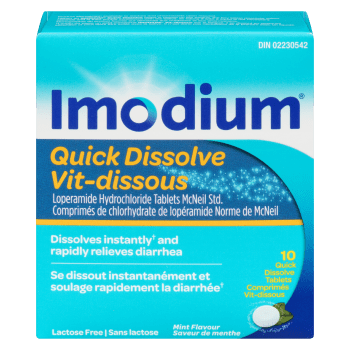 Imodium Mint Flavour 10 Quick Dissolve Tablets