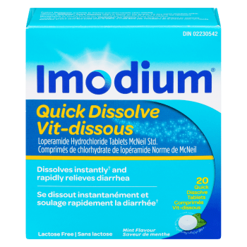 Imodium Mint Flavour 20 Quick Dissolve Tablets