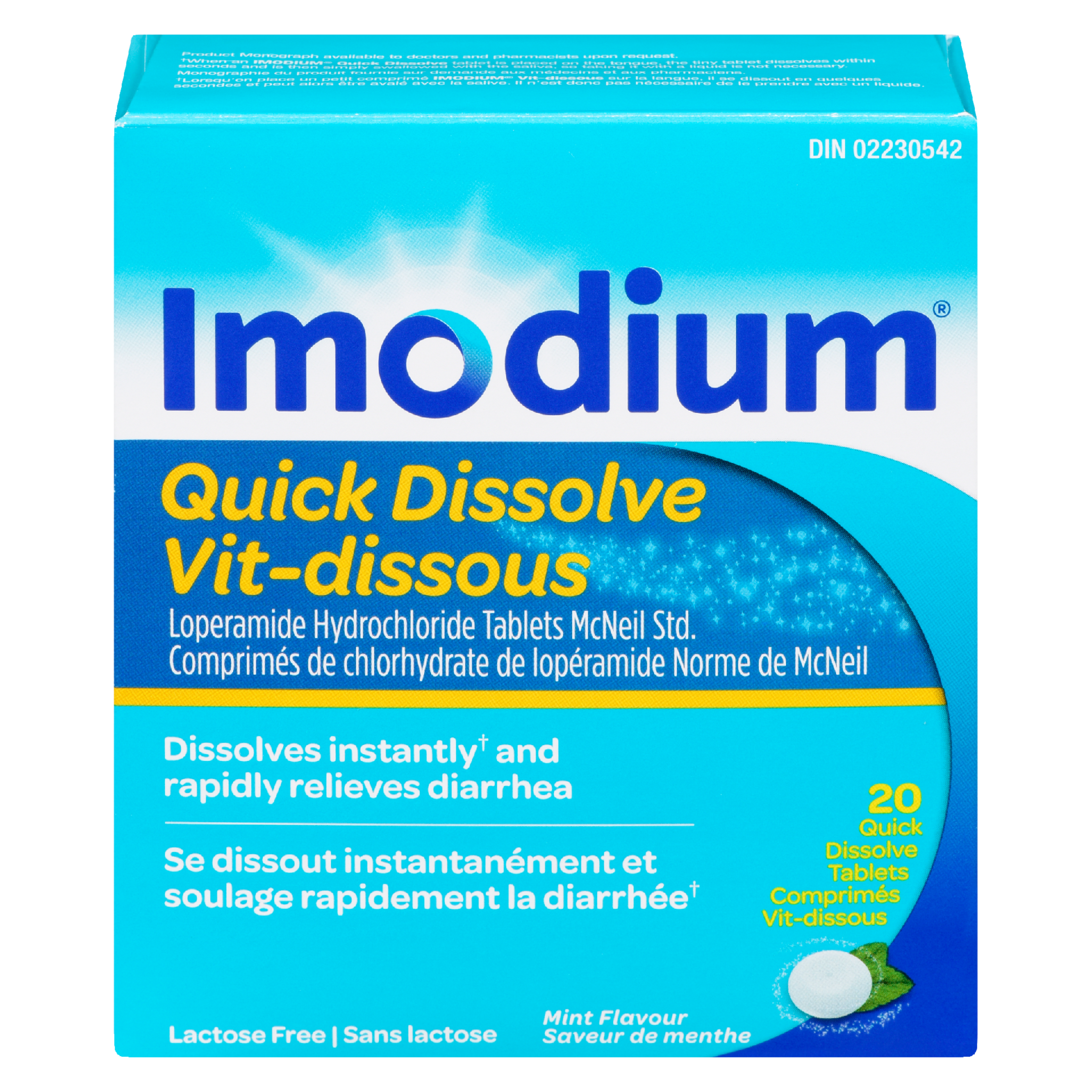 Imodium Mint Flavour 20 Quick Dissolve Tablets