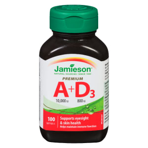Jamieson A 10,000 IU + D₃ 800 IU 100 Softgels