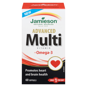 Jamieson Advanced Multivitamin + Omega-3 60 Softgels