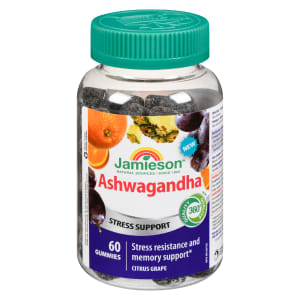 Jamieson Ashwagandha Stress Support Citrus Grape 60 Gummies
