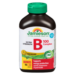 Jamieson B 100 Complex Timed Release Ultra Strength Bonus 90+30 Caplets