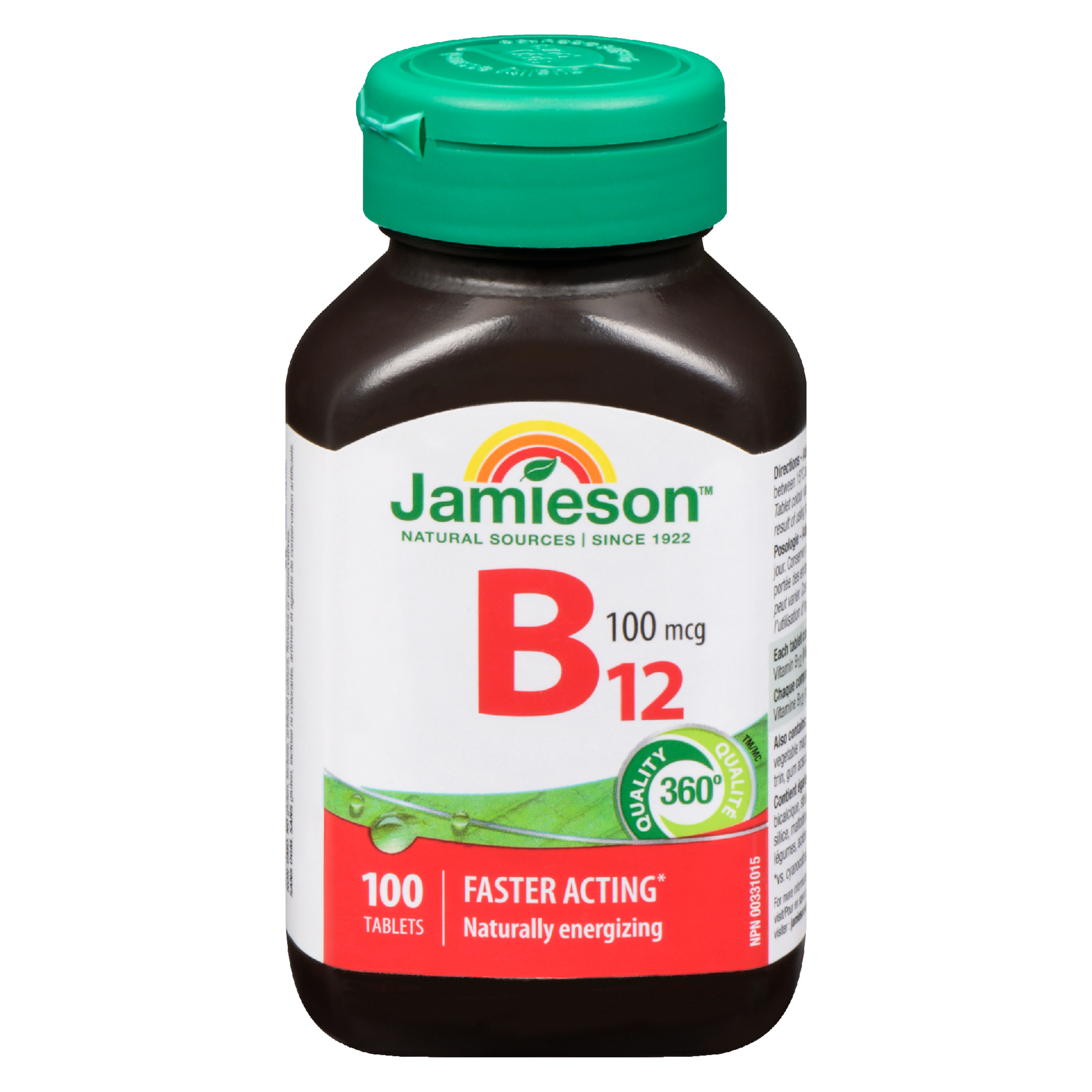 Jamieson B₁₂ 100 mcg 100 Tablets