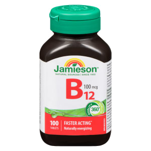 Jamieson B₁₂ 100 mcg 100 Tablets