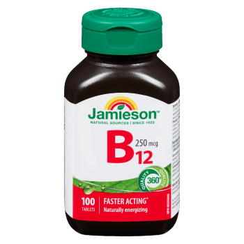 Jamieson B₁₂ 250 mcg 100 Tablets