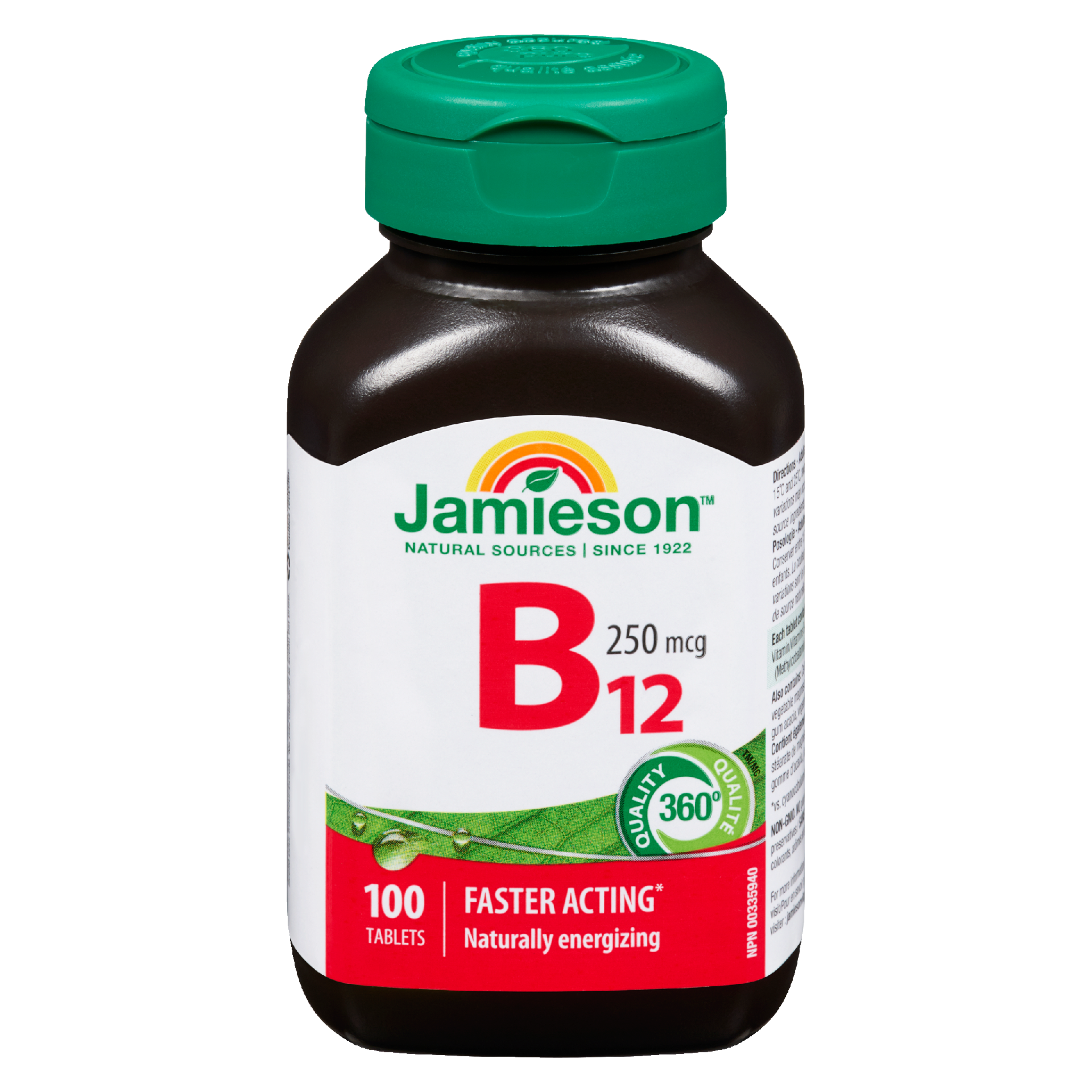 Jamieson B₁₂ 250 mcg 100 Tablets