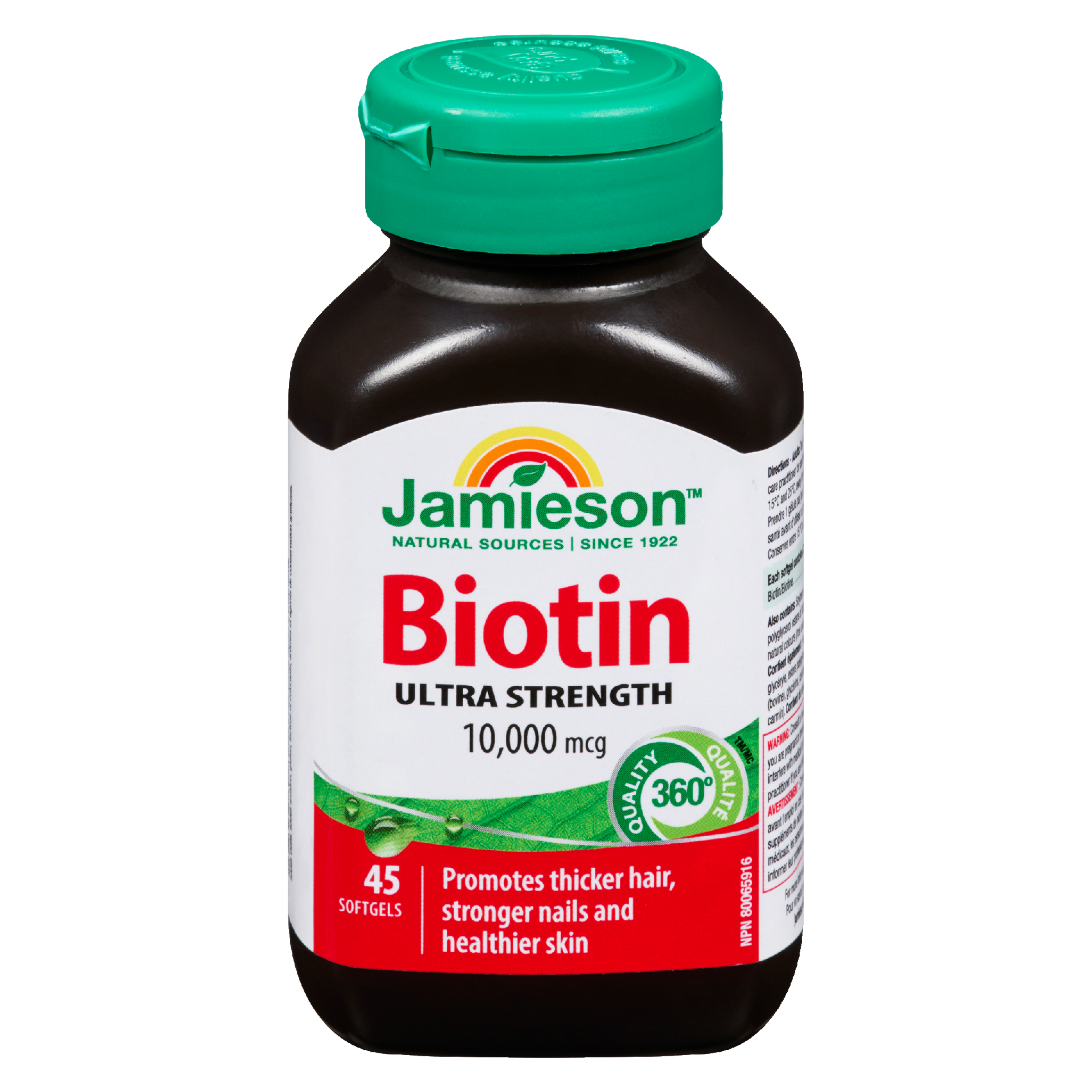 Jamieson Biotin Ultra Strength 10,000 mcg 45 Softgels